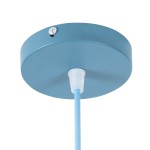 GloboStar® UPVALE 01286 Μοντέρνο Κρεμαστό Φωτιστικό Οροφής Μονόφωτο 1 x E27 Μπλε Μεταλλικό Καμπάνα Φ40 x Y24cm