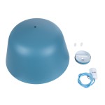 GloboStar® UPVALE 01286 Μοντέρνο Κρεμαστό Φωτιστικό Οροφής Μονόφωτο 1 x E27 Μπλε Μεταλλικό Καμπάνα Φ40 x Y24cm
