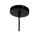 GloboStar® SKOPELOS 01297 Vintage Κρεμαστό Φωτιστικό Οροφής Μονόφωτο 3D από Επεξεργασμένο Σκληρό Καφέ Χαρτόνι Καμπάνα Φ50 x Y20cm