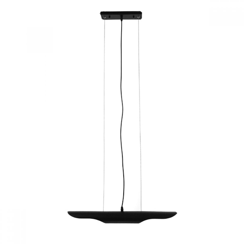 GloboStar® ESTERINA 01304 Μοντέρνο Κρεμαστό Φωτιστικό Ανάρτηση Δίφωτο 2 x E27 IP20 Μαύρο & Χρυσό Μέταλλο - Μ60 x Π6 x Υ6cm