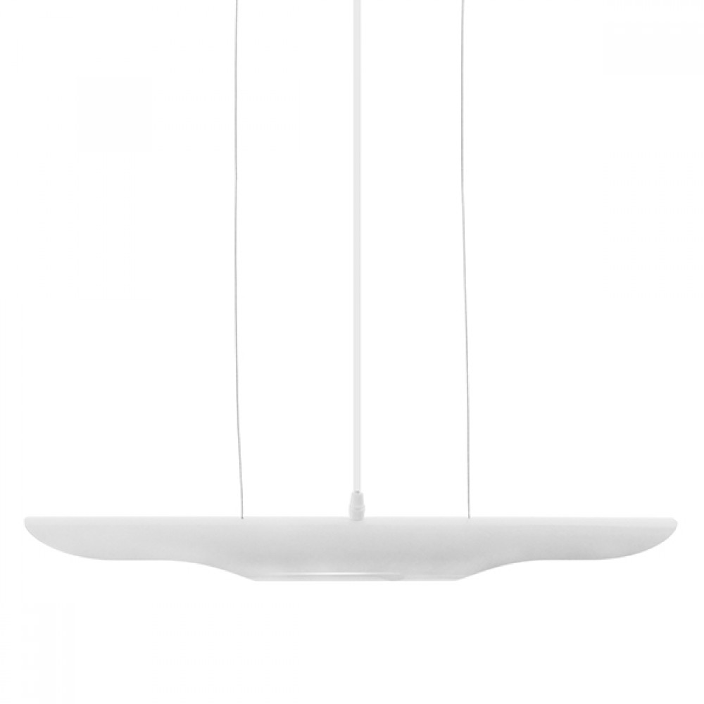 GloboStar® ARTICA 01305 Μοντέρνο Κρεμαστό Φωτιστικό Οροφής Δίφωτο 2 x E27 Λευκό Χρυσό Μεταλλικό Μ60 x Π6 x Υ6cm