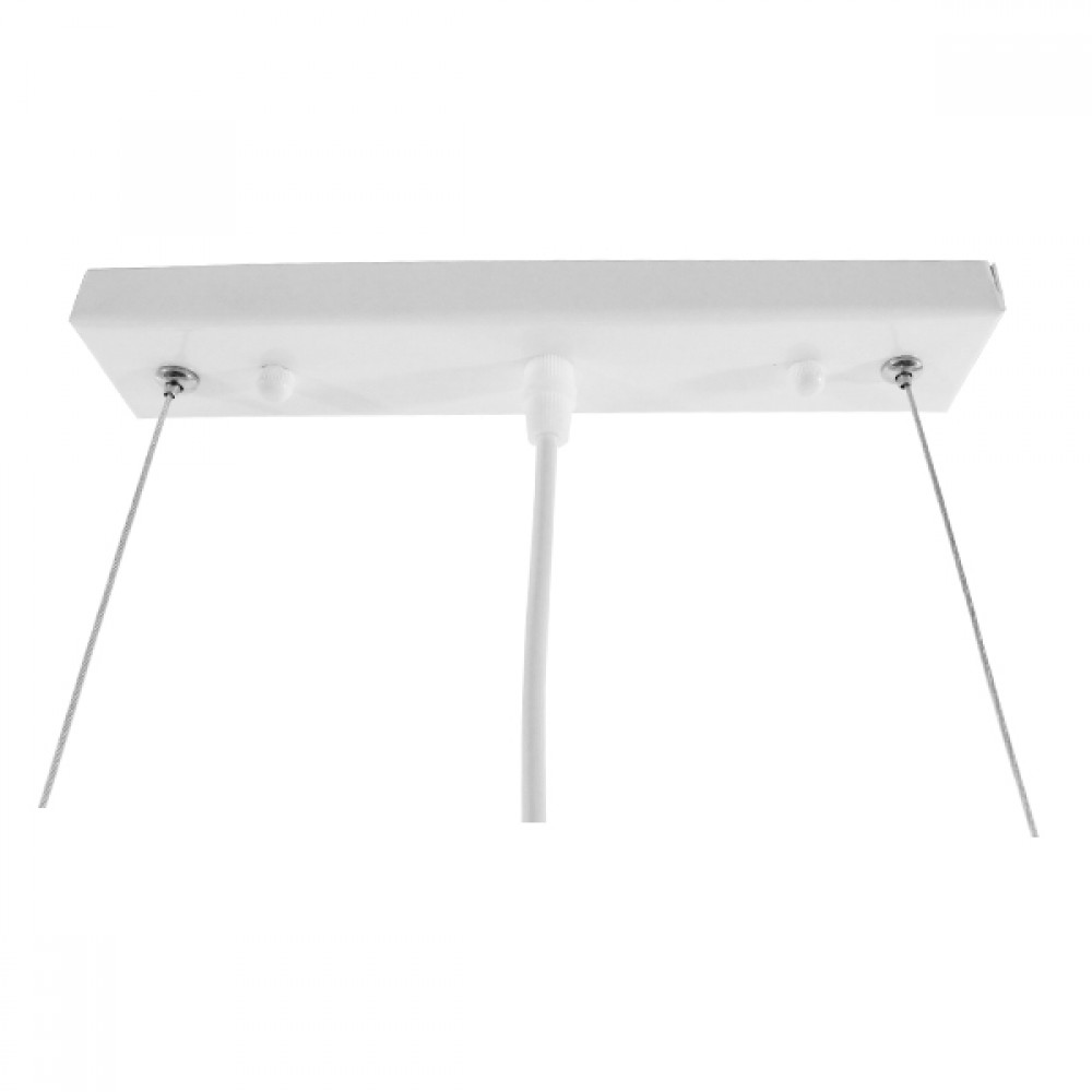 GloboStar® ARTICA 01305 Μοντέρνο Κρεμαστό Φωτιστικό Οροφής Δίφωτο 2 x E27 Λευκό Χρυσό Μεταλλικό Μ60 x Π6 x Υ6cm