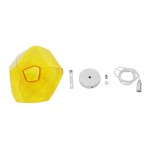 GloboStar® RINA 01308 Μοντέρνο Κρεμαστό Φωτιστικό Οροφής Μονόφωτο 1 x G9 Γυάλινο Κίτρινο Διάφανο Μ20 x Π19 x Υ20cm