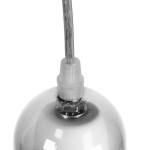 GloboStar® LUCREZIA 01314 Μοντέρνο Κρεμαστό Φωτιστικό Οροφής Μονόφωτο 1 x E27 Γυάλινο Διάφανο Φ18 x Υ23cm