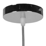 GloboStar® LUCREZIA 01314 Μοντέρνο Κρεμαστό Φωτιστικό Οροφής Μονόφωτο 1 x E27 Γυάλινο Διάφανο Φ18 x Υ23cm