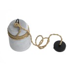 GloboStar® ETESIAN 01319 Μοντέρνο Industrial Κρεμαστό Φωτιστικό Οροφής Μονόφωτο 1 x E27 AC220-240V IP20 - Φ20 x Υ26cm - Γκρι Τσιμέντο Καμπάνα - 5 Χρόνια Εγγύηση