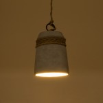 GloboStar® ETESIAN 01319 Μοντέρνο Industrial Κρεμαστό Φωτιστικό Οροφής Μονόφωτο 1 x E27 AC220-240V IP20 - Φ20 x Υ26cm - Γκρι Τσιμέντο Καμπάνα - 5 Χρόνια Εγγύηση