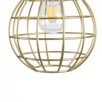 GloboStar® DURANT 01325 Μοντέρνο Industrial Κρεμαστό Φωτιστικό Οροφής Μονόφωτο 1 x E27 AC220-240V IP20 - Φ20 x Υ35cm - Γκρι Μπεζ Τσιμέντο Πλέγμα - 5 Χρόνια Εγγύηση