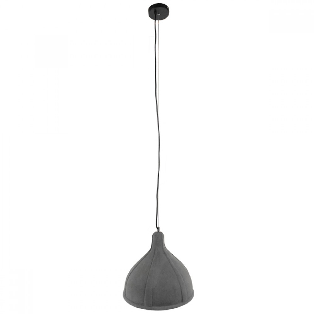GloboStar® TRIBECA 01326 Μοντέρνο Κρεμαστό Φωτιστικό Καμπάνα Μονόφωτο 1 x E27 IP20 Γκρι Τσιμέντο - Μ30 x Π30 x Υ27cm
