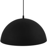 GloboStar® LUNE 01341 Μοντέρνο Κρεμαστό Φωτιστικό Οροφής Μονόφωτο Μαύρο - Χρυσό Μεταλλικό Καμπάνα Φ40 x Υ20cm