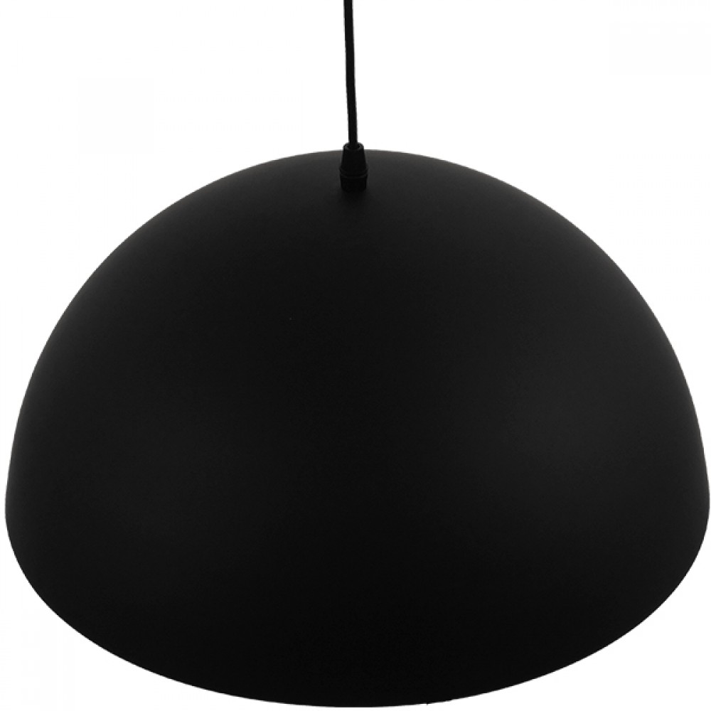 GloboStar® LUNE 01341 Μοντέρνο Κρεμαστό Φωτιστικό Οροφής Μονόφωτο Μαύρο - Χρυσό Μεταλλικό Καμπάνα Φ40 x Υ20cm