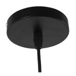 GloboStar® LUNE 01341 Μοντέρνο Κρεμαστό Φωτιστικό Οροφής Μονόφωτο Μαύρο - Χρυσό Μεταλλικό Καμπάνα Φ40 x Υ20cm