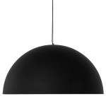 GloboStar® MEDEA 01344 Μοντέρνο Κρεμαστό Φωτιστικό Οροφής Μονόφωτο Μαύρο - Χρυσό Μεταλλικό Καμπάνα Φ60 x Υ30cm