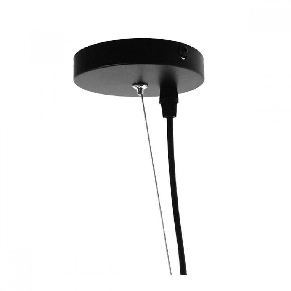 GloboStar® MEDEA 01344 Μοντέρνο Κρεμαστό Φωτιστικό Οροφής Μονόφωτο Μαύρο - Χρυσό Μεταλλικό Καμπάνα Φ60 x Υ30cm