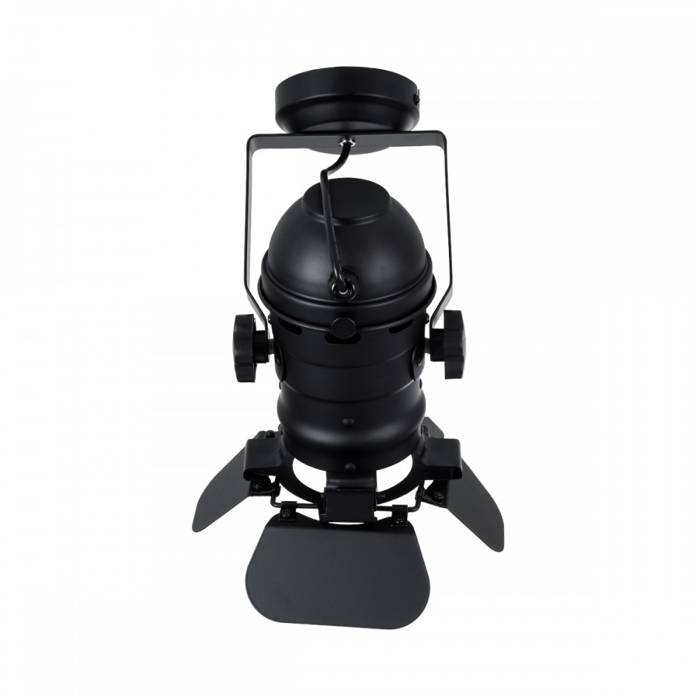 GloboStar® DETROIT 01372 Vintage Industrial Φωτιστικό Οροφής Μονόφωτο 1 x E27 Μαύρο Μεταλλικό Πλέγμα Μ23 x Π23 x Υ36cm