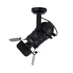 GloboStar® DETROIT 01372 Vintage Industrial Φωτιστικό Οροφής Μονόφωτο 1 x E27 Μαύρο Μεταλλικό Πλέγμα Μ23 x Π23 x Υ36cm