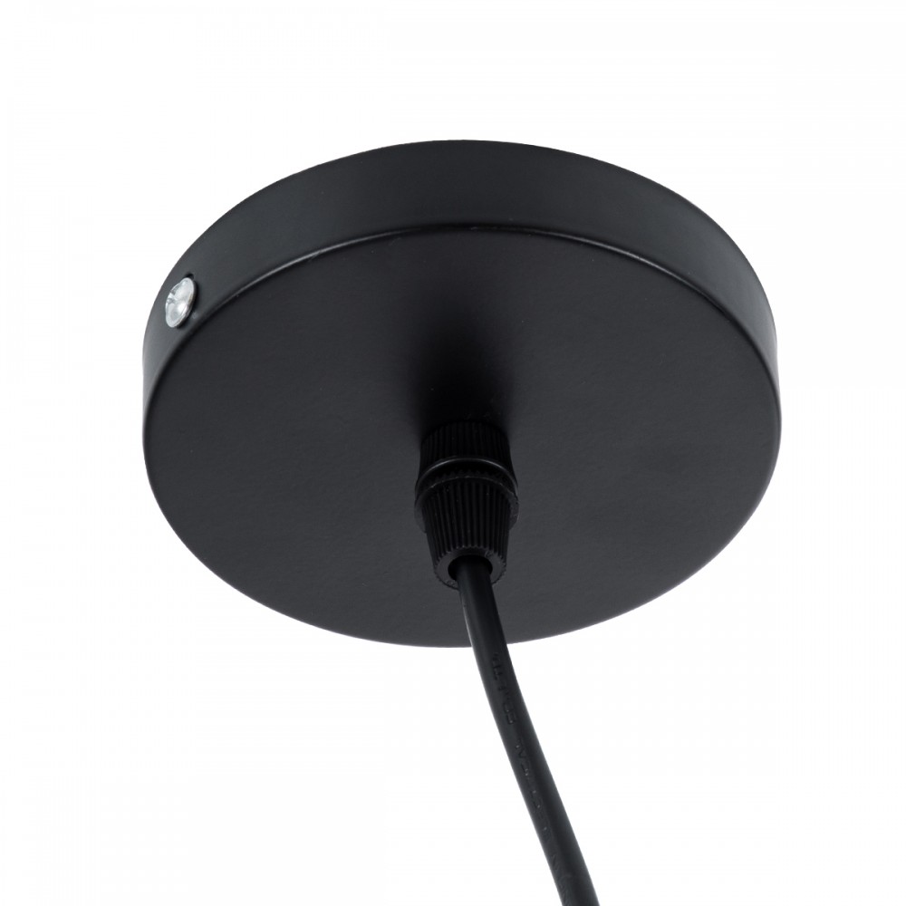 GloboStar® JASPER 01373 Μοντέρνο Κρεμαστό Φωτιστικό Οροφής Μονόφωτο 1 x E27 Μεταλλικό Μαύρο Λευκό Καμπάνα Φ26.5 x Υ20.5cm