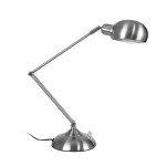 GloboStar® OFFICE CHROME 01393 Μοντέρνο Επιτραπέζιο Φωτιστικό Πορτατίφ Μονόφωτο 1 x E27 Χρώμιο Νίκελ Μεταλλικό Φ14 x Υ80cm