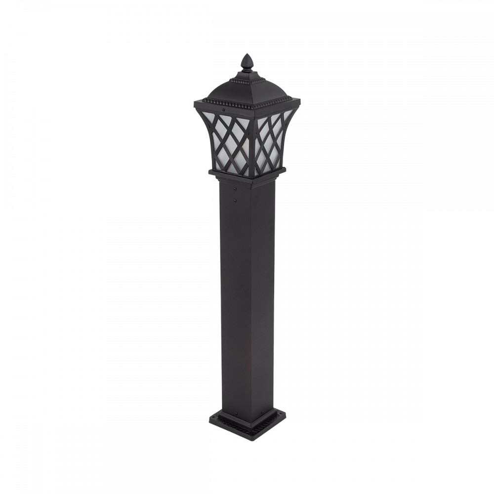 GloboStar® SHELTER 01400 Vintage Φωτιστικό Δαπέδου Μονόφωτο 1 x E27 Καφέ Μεταλλικό Πλέγμα L19 x W19 x H100cm