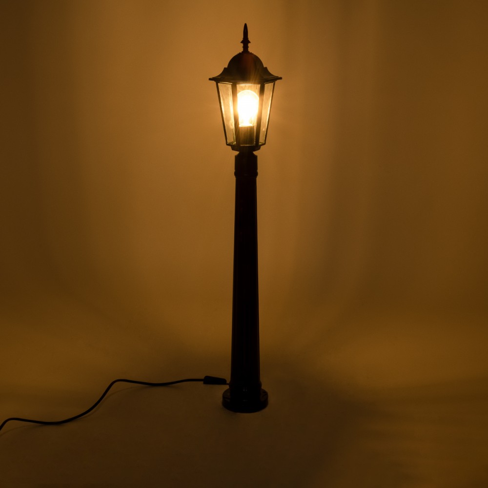 GloboStar® ELLIPSE 01401 Vintage Φωτιστικό Δαπέδου Μονόφωτο 1 x E27 Μαύρο Μεταλλικό Πλέγμα L17 x W16 x H105cm