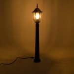 GloboStar® ELLIPSE 01401 Vintage Φωτιστικό Δαπέδου Μονόφωτο 1 x E27 Μαύρο Μεταλλικό Πλέγμα L17 x W16 x H105cm