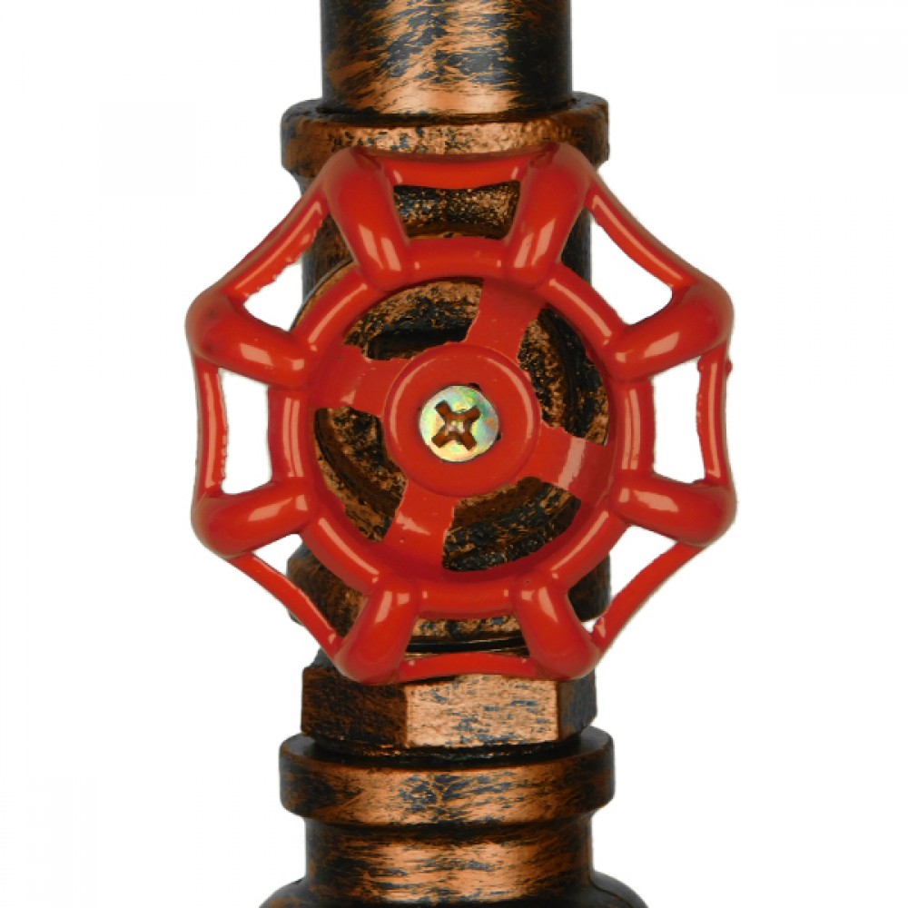 GloboStar® FAUCET 01414 Vintage Industrial Κρεμαστό Φωτιστικό Οροφής Μονόφωτο 1 x E27 Καφέ Σκουριά Μεταλλικό Μ5 x Π7.5 x Y20cm