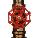 GloboStar® FAUCET 01414 Vintage Industrial Κρεμαστό Φωτιστικό Οροφής Μονόφωτο 1 x E27 Καφέ Σκουριά Μεταλλικό Μ5 x Π7.5 x Y20cm
