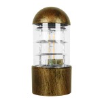 GloboStar® NORMA 01420 Μοντέρνο Φωτιστικό Τοίχου Απλίκα Μονόφωτο Μπρούτζινο Μεταλλικό Μ11 x Π17 x Υ23cm