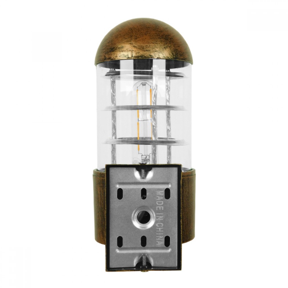 GloboStar® NORMA 01420 Μοντέρνο Φωτιστικό Τοίχου Απλίκα Μονόφωτο Μπρούτζινο Μεταλλικό Μ11 x Π17 x Υ23cm