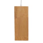 GloboStar® ELISE 01428 Μοντέρνο Κρεμαστό Φωτιστικό Οροφής Μονόφωτο 1 x E27 Μπεζ Ξύλινο Δρυς Μ20 x Π8 x Υ23cm