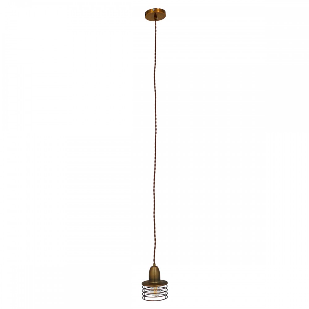 GloboStar® MANHATTAN 01454 Μοντέρνο Industrial Κρεμαστό Φωτιστικό Οροφής Μονόφωτο 1 x E27 Μεταλλικό Χρυσό Καμπάνα Φ11 x Υ14cm