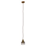 GloboStar® MANHATTAN 01454 Μοντέρνο Industrial Κρεμαστό Φωτιστικό Οροφής Μονόφωτο 1 x E27 Μεταλλικό Χρυσό Καμπάνα Φ11 x Υ14cm