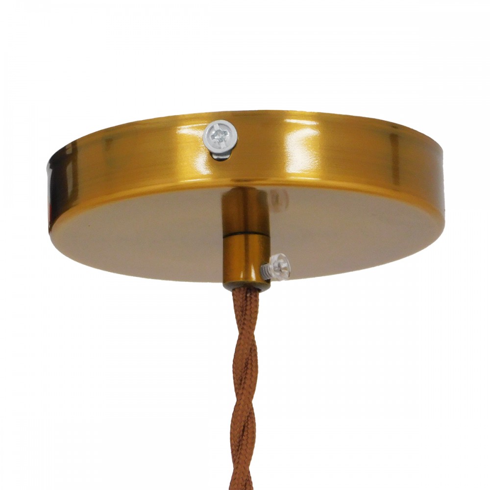 GloboStar® MANHATTAN 01454 Μοντέρνο Industrial Κρεμαστό Φωτιστικό Οροφής Μονόφωτο 1 x E27 Μεταλλικό Χρυσό Καμπάνα Φ11 x Υ14cm