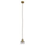 GloboStar® MANHATTAN 01455 Μοντέρνο Industrial Κρεμαστό Φωτιστικό Οροφής Μονόφωτο 1 x E27 Μεταλλικό Μπρούτζινο Καμπάνα Φ11 x Υ14cm