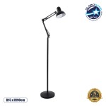 GloboStar® AUDREY 01468 Vintage Φωτιστικό Δαπέδου Μονόφωτο 1 x E27 Μαύρο Μεταλλικό Καμπάνα D15 x H190cm