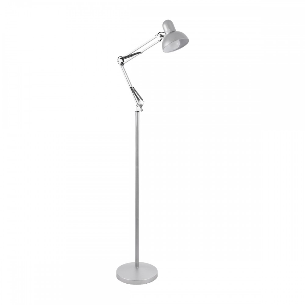 GLOBOSTAR® AUDREY 01469 Vintage Επιδαπέδιο Φωτιστικό με Ντουί 1 x E27 AC 220-240V IP20 - Ασημί - Μ15 x Π15 x Υ190cm