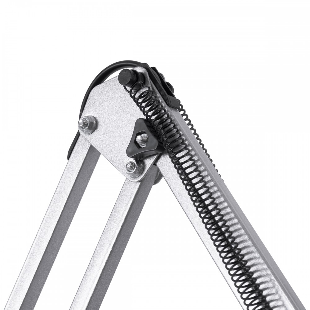 GloboStar® AUDREY 01469 Vintage Φωτιστικό Δαπέδου Μονόφωτο 1 x E27 Ασημί Μεταλλικό Καμπάνα D15 x H190cm