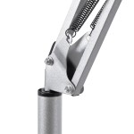 GloboStar® AUDREY 01469 Vintage Φωτιστικό Δαπέδου Μονόφωτο 1 x E27 Ασημί Μεταλλικό Καμπάνα D15 x H190cm