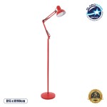 GloboStar® AUDREY 01470 Vintage Φωτιστικό Δαπέδου Μονόφωτο 1 x E27 Κόκκινο Μεταλλικό Καμπάνα D15 x H190cm