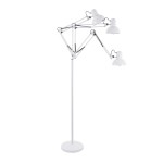 GloboStar® AUDREY 01471 Vintage Φωτιστικό Δαπέδου Μονόφωτο 1 x E27 Λευκό Μεταλλικό Καμπάνα D15 x H190cm