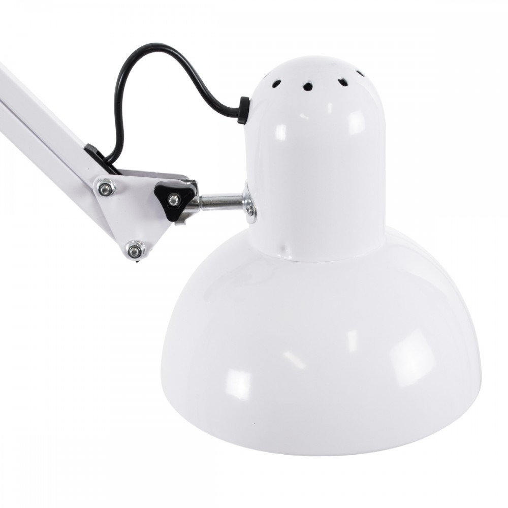 GloboStar® AUDREY 01471 Vintage Φωτιστικό Δαπέδου Μονόφωτο 1 x E27 Λευκό Μεταλλικό Καμπάνα D15 x H190cm