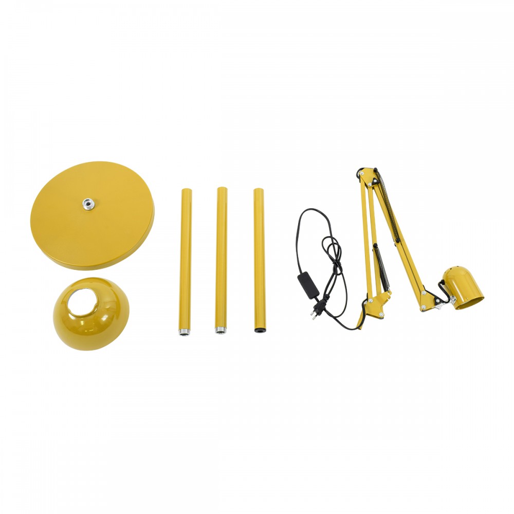 GloboStar® AUDREY 01472 Μοντέρνο Φωτιστικό Δαπέδου Μονόφωτο Μεταλλικό Κίτρινο Φ15 x Υ190cm