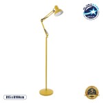 GloboStar® AUDREY 01472 Μοντέρνο Φωτιστικό Δαπέδου Μονόφωτο Μεταλλικό Κίτρινο Φ15 x Υ190cm