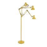 GloboStar® AUDREY 01472 Μοντέρνο Φωτιστικό Δαπέδου Μονόφωτο Μεταλλικό Κίτρινο Φ15 x Υ190cm