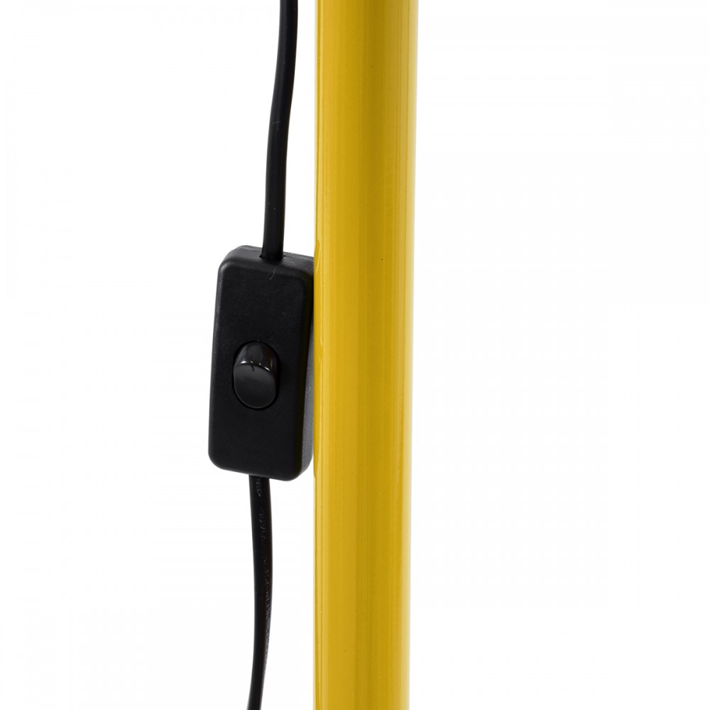 GloboStar® AUDREY 01472 Μοντέρνο Φωτιστικό Δαπέδου Μονόφωτο Μεταλλικό Κίτρινο Φ15 x Υ190cm