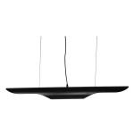 GloboStar® NEBULA 01473 Μοντέρνο Κρεμαστό Φωτιστικό Οροφής 100cm Δίφωτο 2 x E27 Μαύρο - Χρυσό Μεταλλικό Μ100 x Π10 x Y10cm