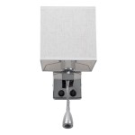 GloboStar® ELEGANT 01495 Μοντέρνο Φωτιστικό Τοίχου Απλίκα Μεταλλικό Χρώμιο Νίκελ με Λευκό Ύφασμα Δίφωτο 1xE27 - Ρυθμίζόμενο Σώμα Σπιράλ με CREE LED 3W Θερμό Λευκό 2700K - Διακόπτες On / Off Μ17 x Π21 x Υ43cm