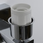 GloboStar® ELEGANT 01495 Μοντέρνο Φωτιστικό Τοίχου Απλίκα Μεταλλικό Χρώμιο Νίκελ με Λευκό Ύφασμα Δίφωτο 1xE27 - Ρυθμίζόμενο Σώμα Σπιράλ με CREE LED 3W Θερμό Λευκό 2700K - Διακόπτες On / Off Μ17 x Π21 x Υ43cm