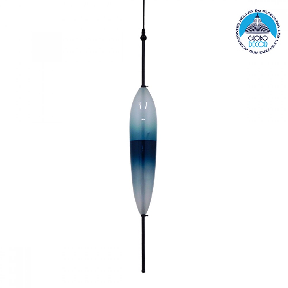 GloboStar® TEARDROP 01502 Μοντέρνο Κρεμαστό Φωτιστικό Ανάρτηση Τρίφωτο 3 x G4 Τιρκουάζ Γυαλί - Μ10 x Π10 x Υ92cm