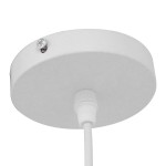 GloboStar® PALAZZO 01524 Μοντέρνο Κρεμαστό Φωτιστικό Οροφής Μονόφωτο 1 x E27 Λευκό - Χρυσό Μεταλλικό Καμπάνα Φ14 x Υ34cm